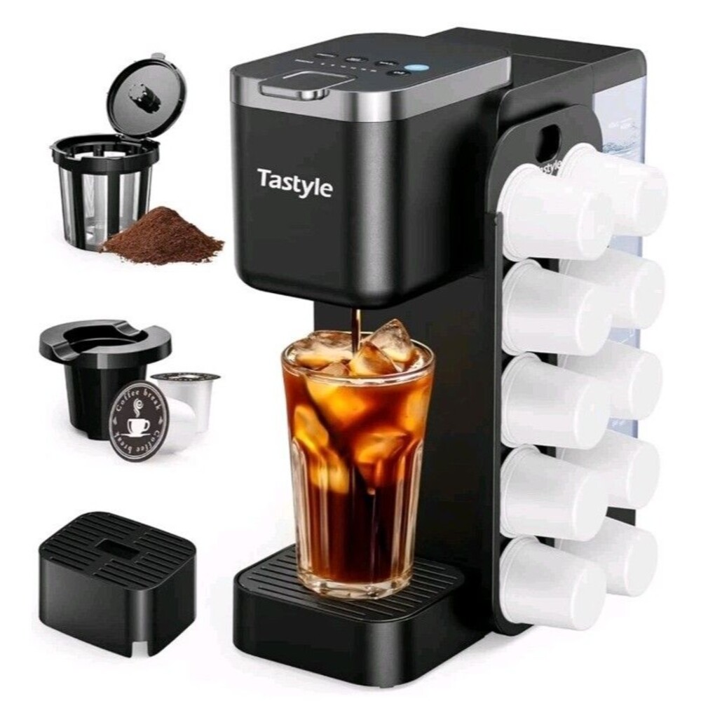 Tastyle Hot & Cold Coffee Maker With Magnetic K-pod Organizer